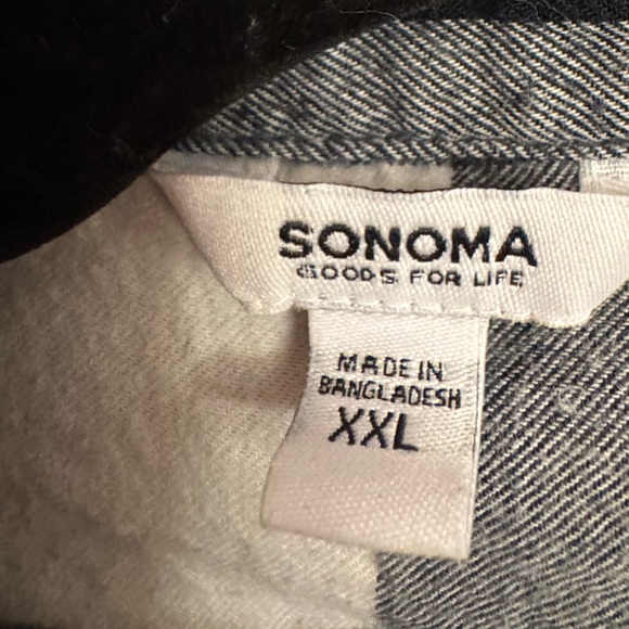 Sonoma Women’s Buffalo Plaid Relaxed Flannel, sz XXL - Picture 2 of 3